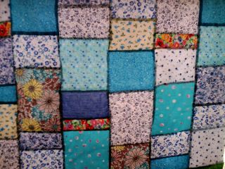 Blue and green quilt 004
