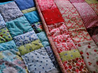 Craft basket and quilts in progress 008