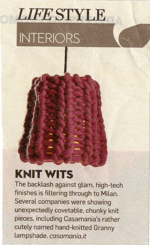 Knitted lampshade