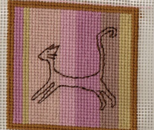 Cat needlepoint